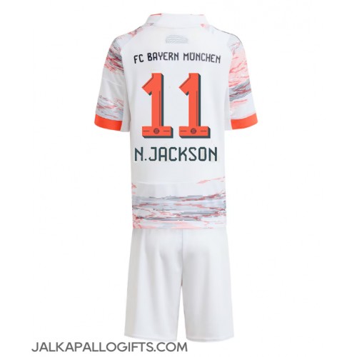 Bayern Munich Nicolas Jackson #11 Vieras Peliasu Lasten 2025-26 Lyhythihainen (+ Lyhyet housut)